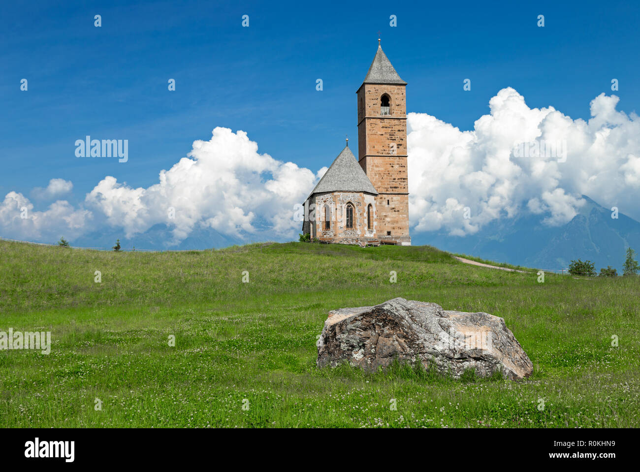 Santa Caterina chiesa, Avelengo presso Merano, Alto Adige Foto Stock