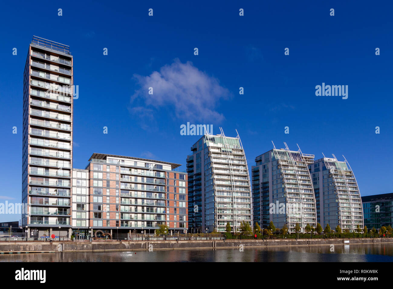 Appartamenti Residenziali a Salford Quays, Manchester Foto Stock