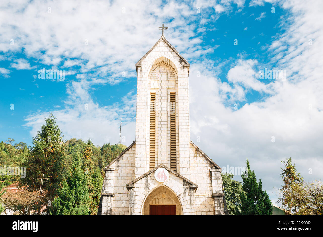 La cattedrale di Notre Dame di Sapa, Vietnam Foto Stock