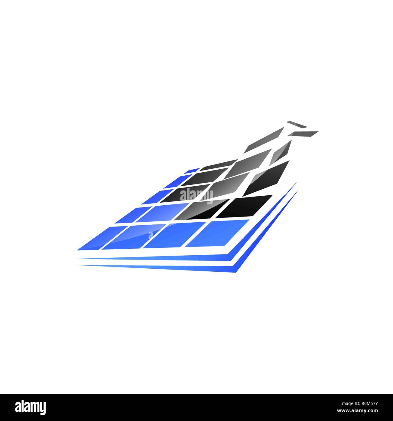Pixel quadrati logo della tecnologia. Square pixel digitale logo design vector Illustrazione Vettoriale
