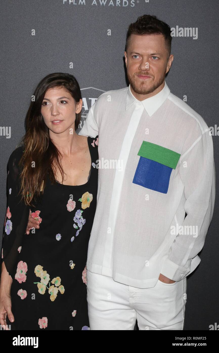 Beverly Hills, CA. 4 Novembre, 2018. Aja Volkman, Dan Reynolds presso gli arrivi per la XXII edizione Hollywood Film Awards, il Beverly Hilton di Beverly Hills, CA 4 novembre 2018. Credito: Priscilla concedere/Everett raccolta/Alamy Live News Foto Stock