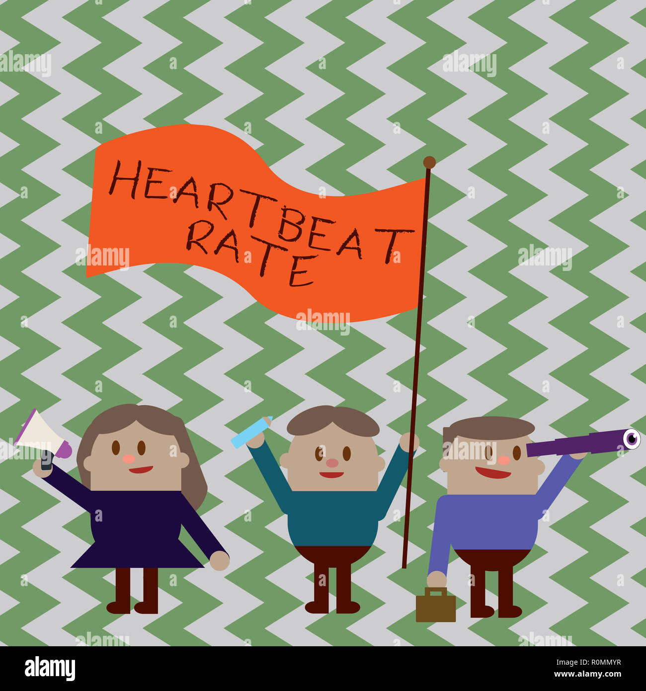 La scrittura della nota che mostra la frequenza cardiaca. Business photo vetrina misurata dal numero di volte in cui il cuore si contrae al minuto. Foto Stock