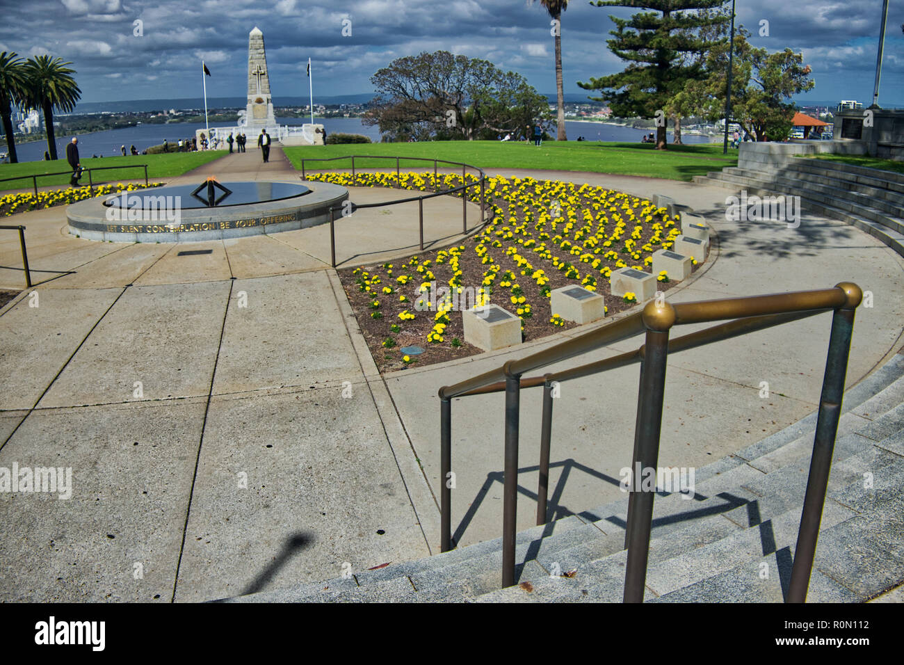 La fiamma eterna War Memorial Kings Park West Australia Foto Stock