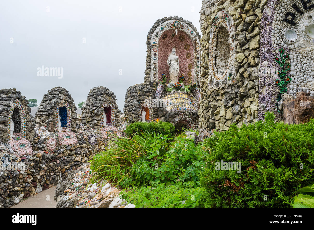 Grotta Dickeyville Foto Stock