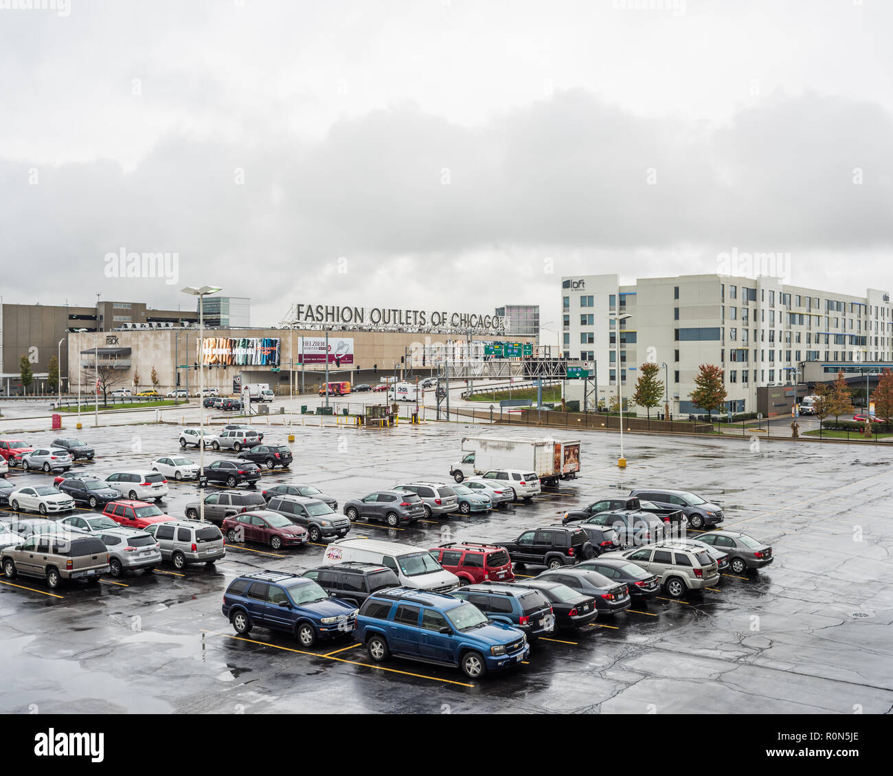 La costruzione di edifici commerciali a Rosemont Foto Stock