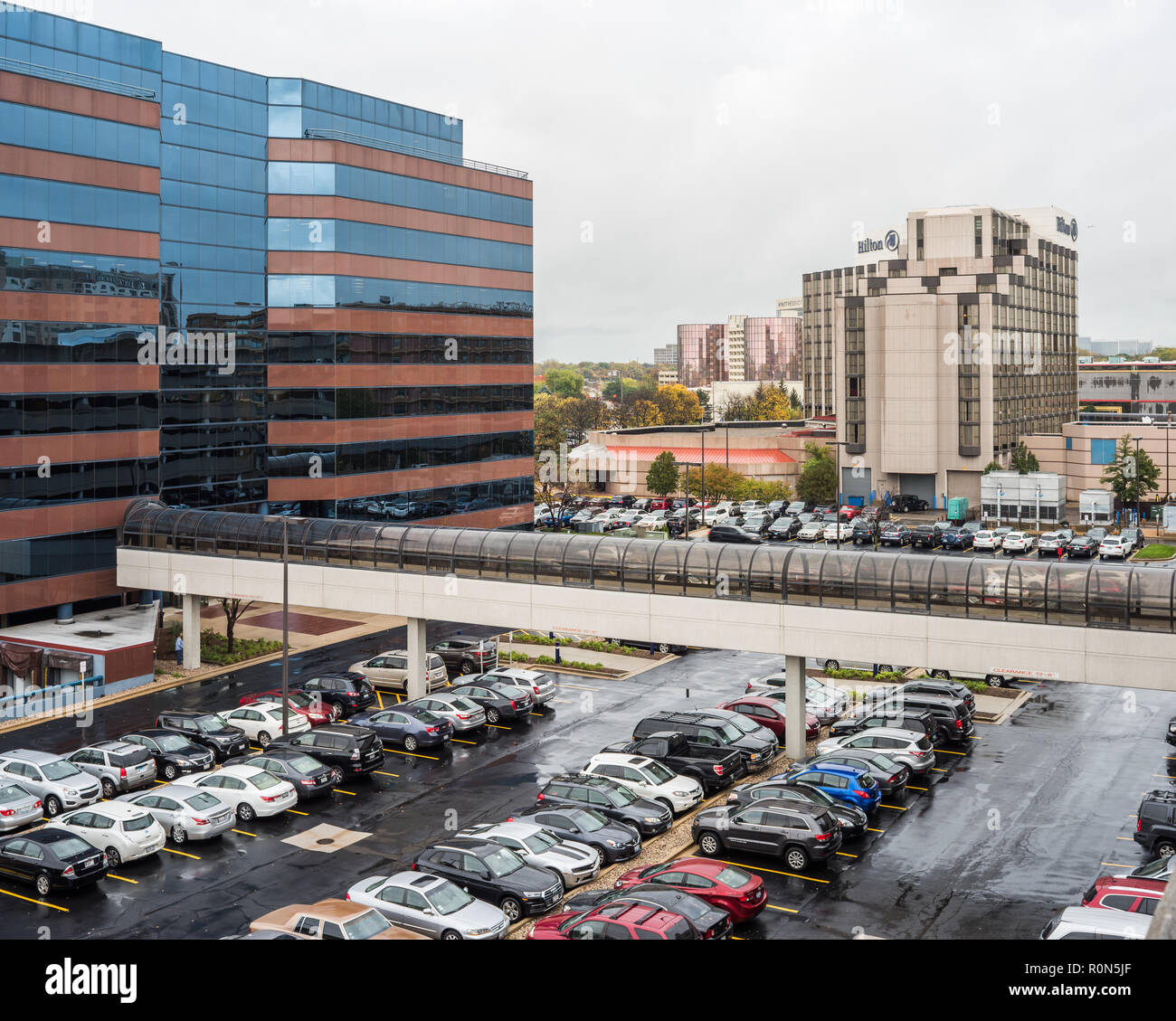 La costruzione di edifici commerciali a Rosemont Foto Stock