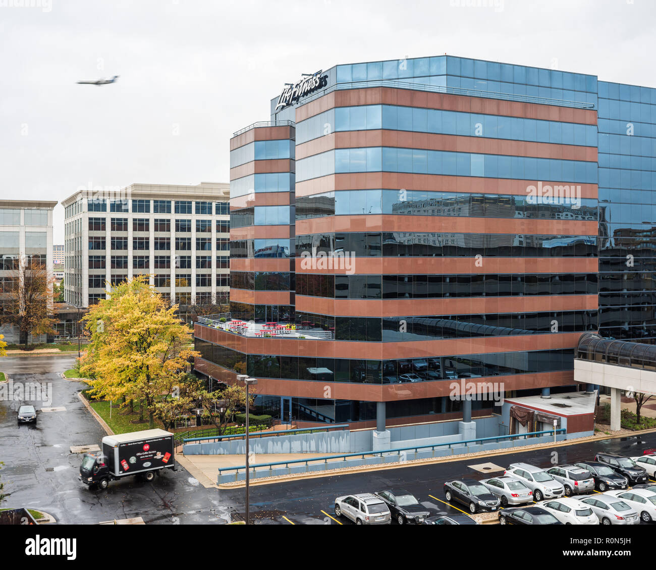 La costruzione di edifici commerciali a Rosemont Foto Stock