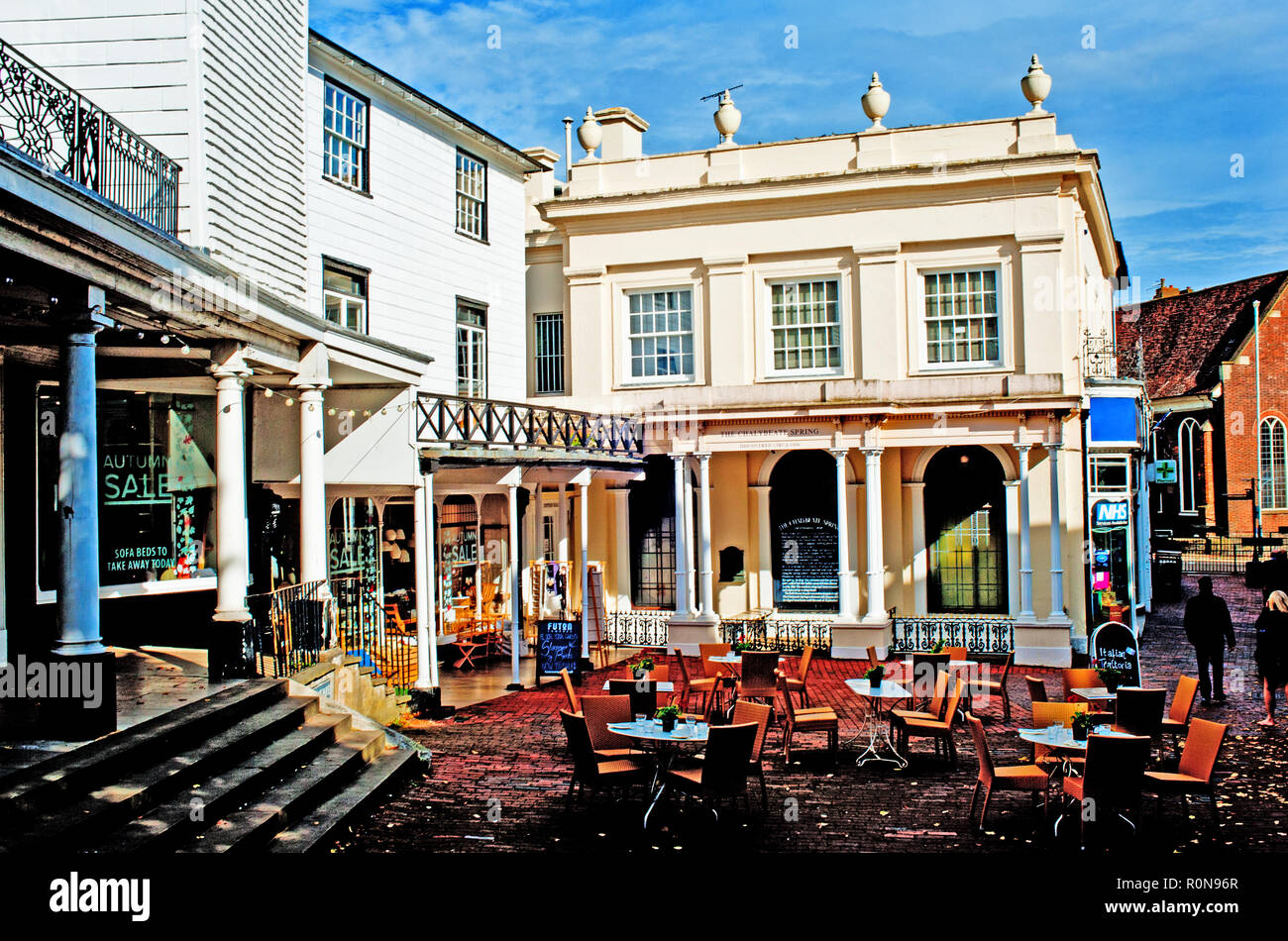 La molla Chalybeate, The Pantiles, Royal Tunbridge Wells, Kent, Inghilterra Foto Stock