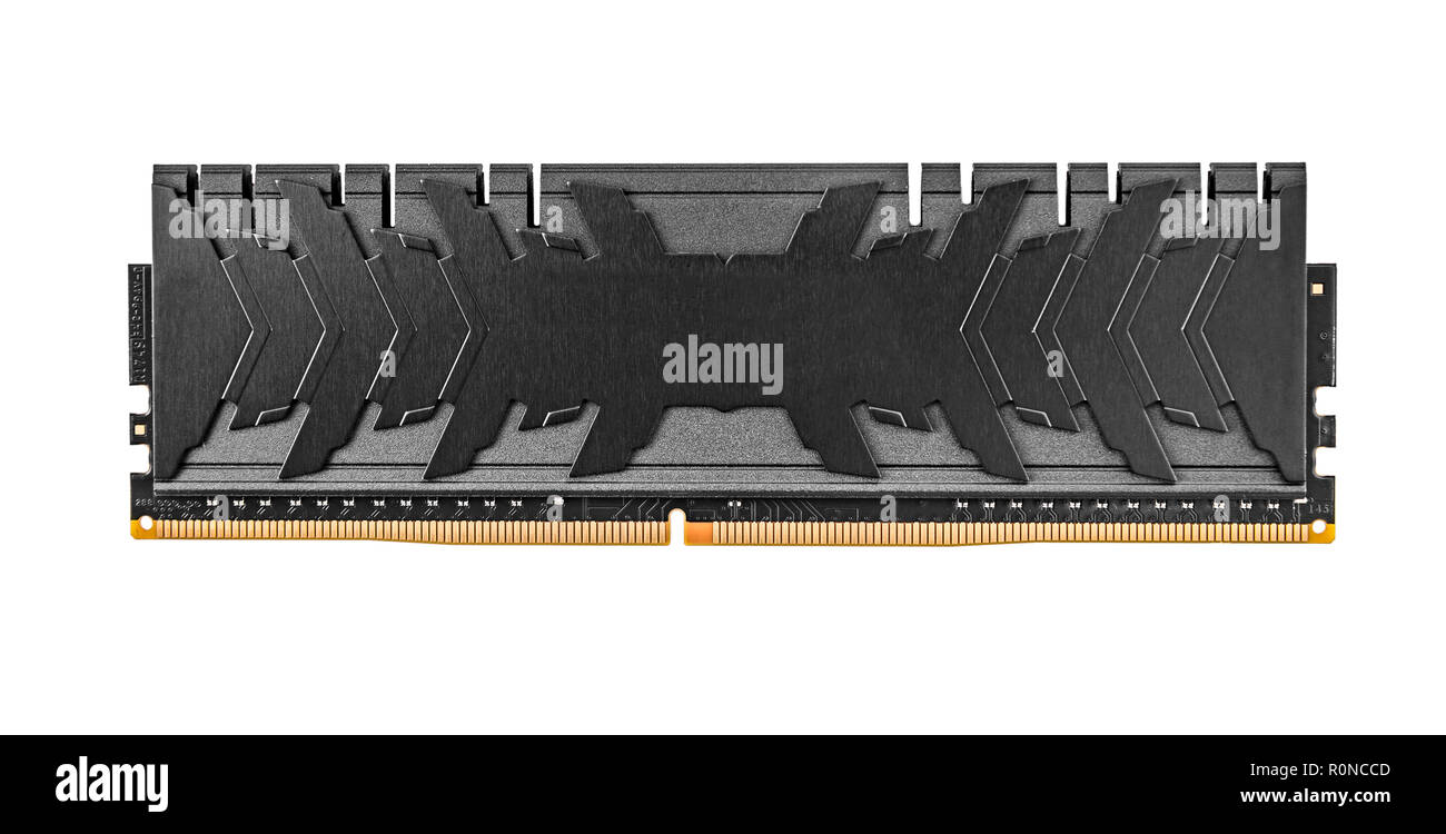 Ram DDR4 moduli di memoria isolate su uno sfondo bianco. Foto Stock