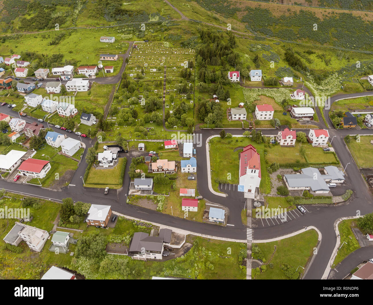 Siglufjörður Affitto, il nord dell'Islanda Foto Stock