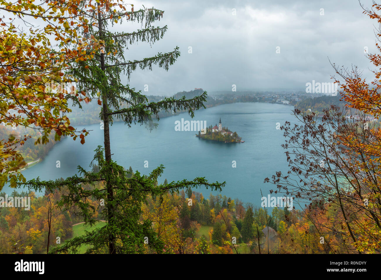 Lago di Bled Slovenia Foto Stock