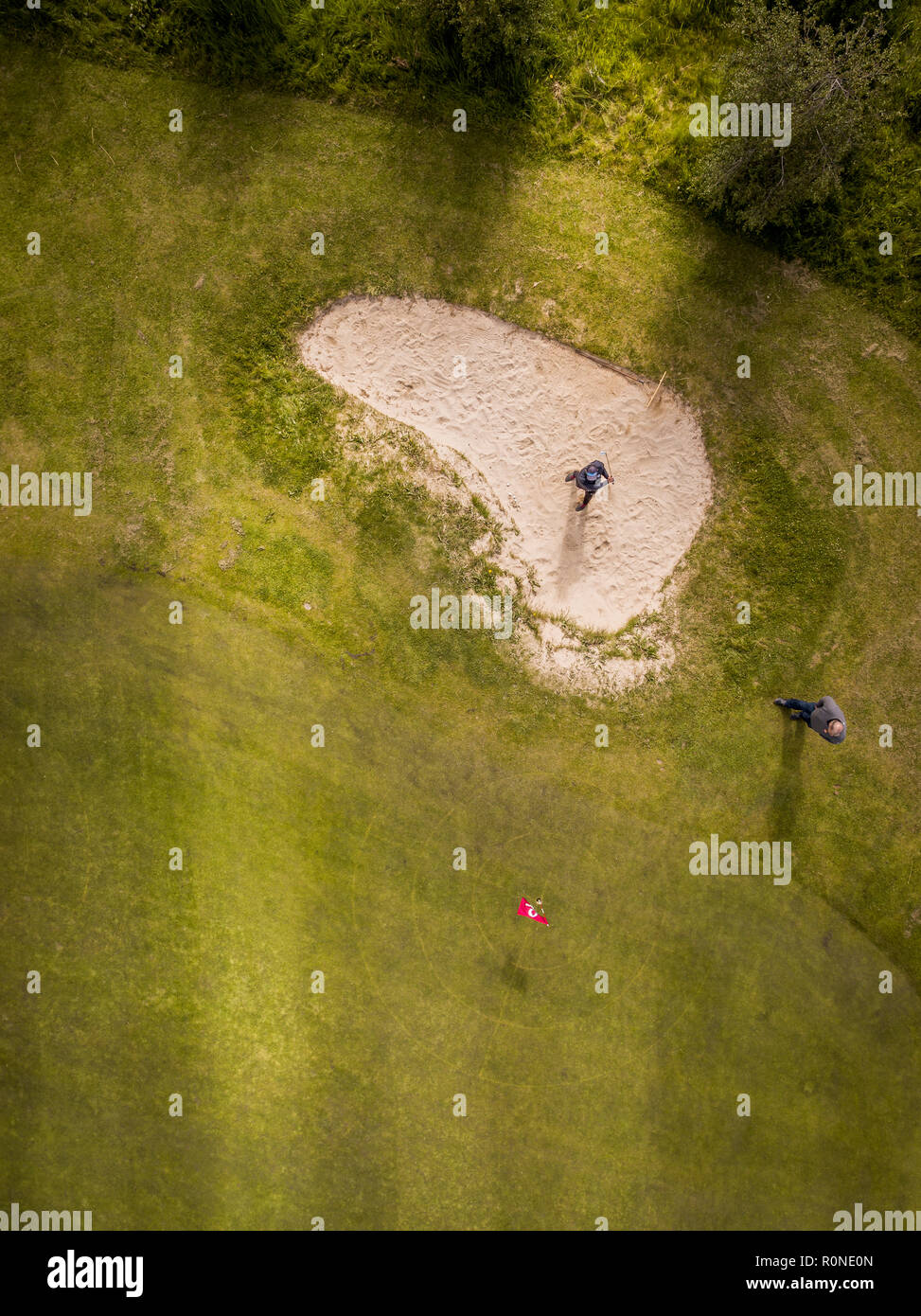 Akureyri campo da golf, Akureyri, Eyjafjordur, Nord Islanda Foto Stock