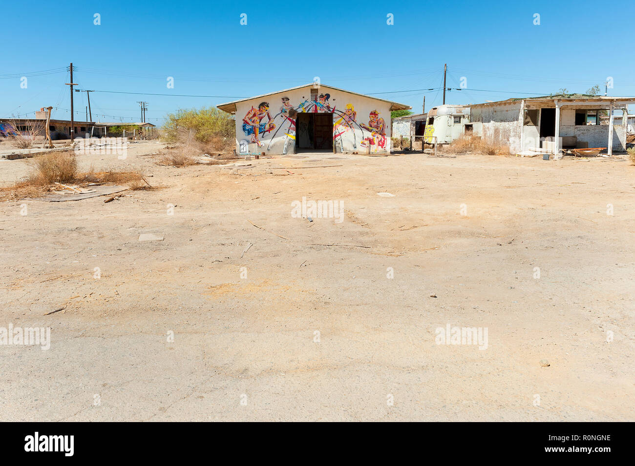 Bombay Beach, California, Stati Uniti d'America Foto Stock