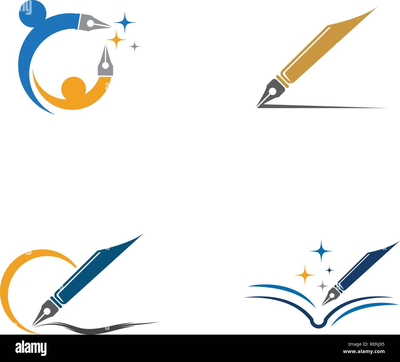 Il logo di istruzione Modello icona vettore design Illustrazione Vettoriale