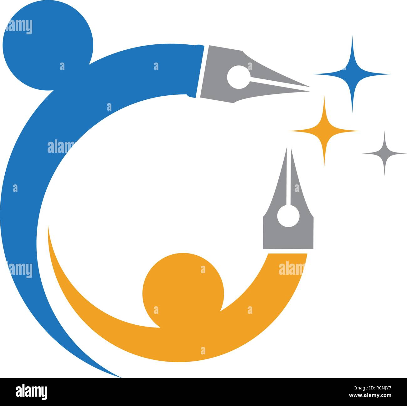 Il logo di istruzione Modello icona vettore design Illustrazione Vettoriale