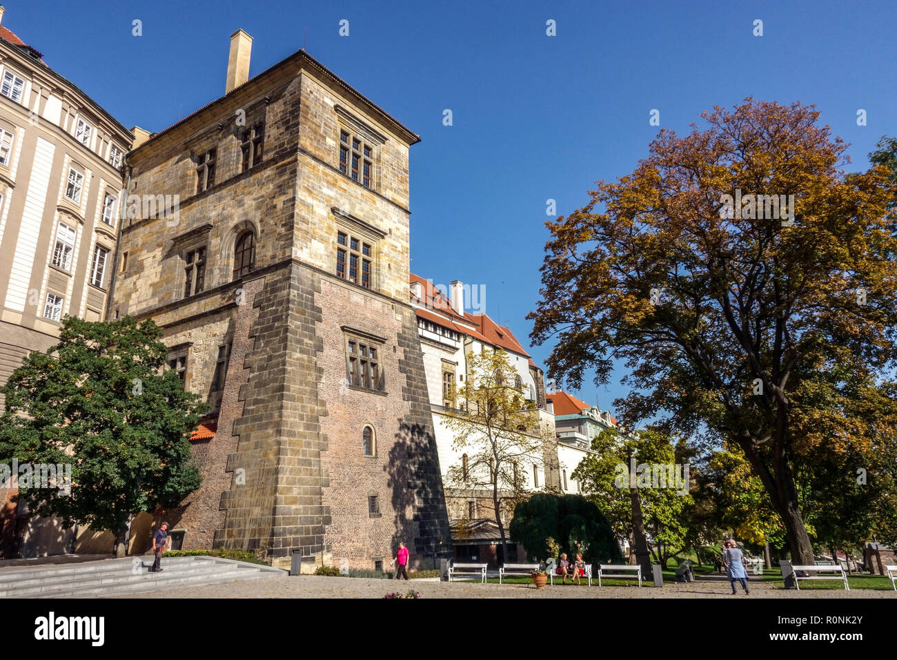 Giardino di Praga Na Valech, il Castello di Praga giardino, Repubblica Ceca Foto Stock