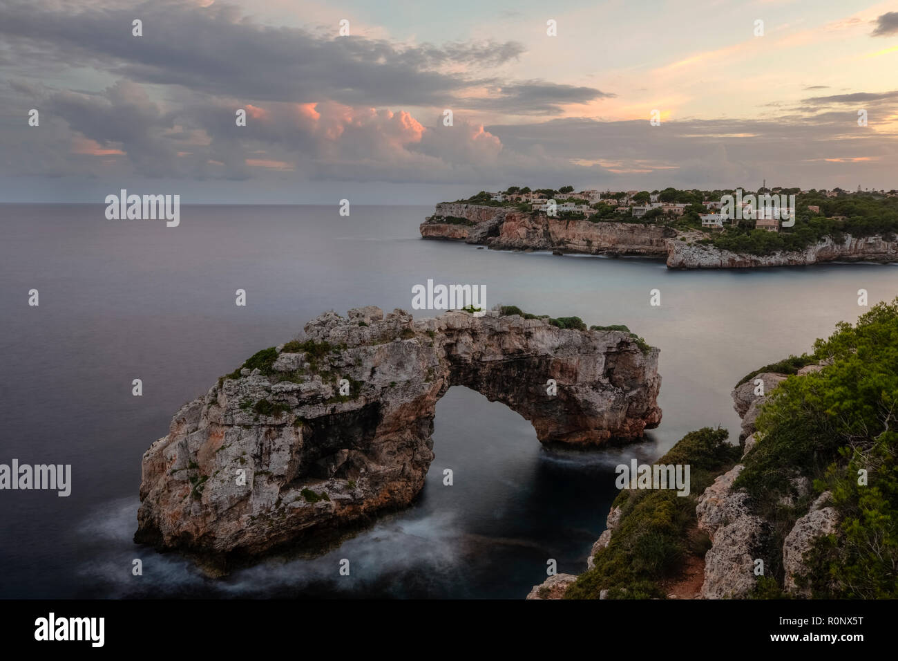 Cala Santanyi, Es Pontas, Maiorca, isole Baleari, Spagna, Europa Foto Stock