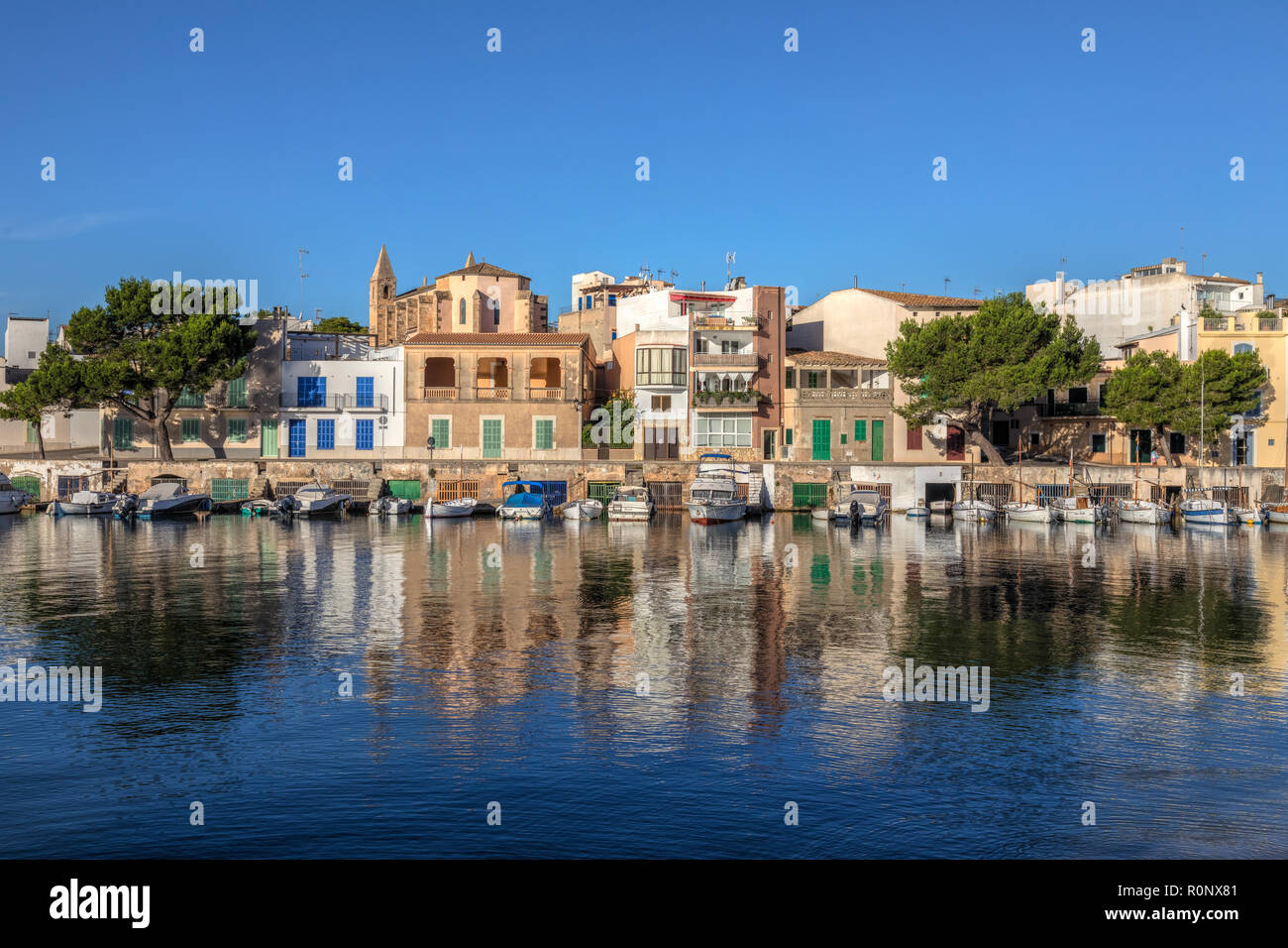 Portocolom, Felanitx, Maiorca, isole Baleari, Spagna, Europa Foto Stock