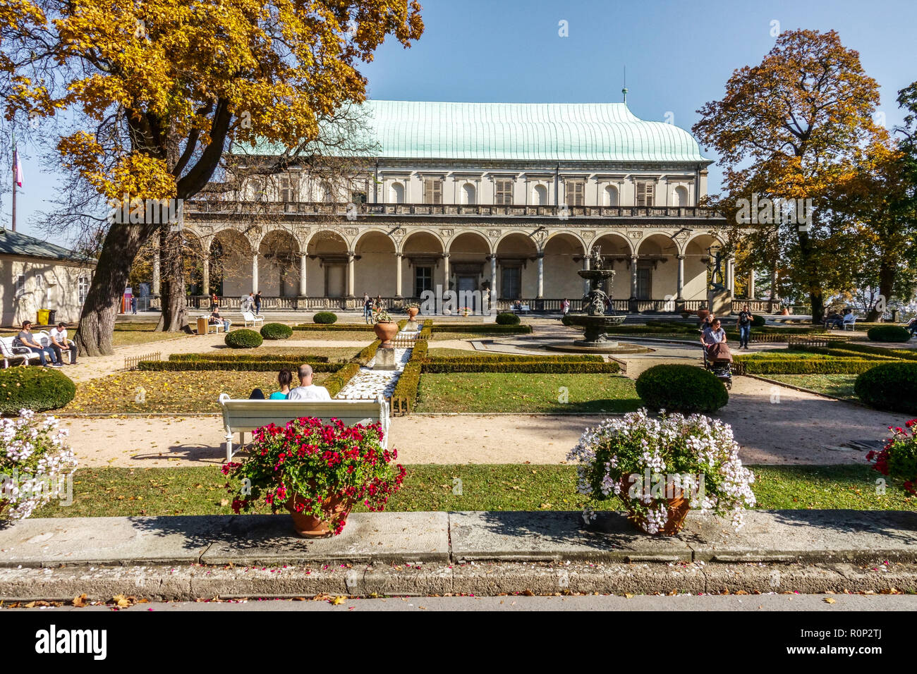 Palazzo estivo della Regina Anna di Praga, Summerhouse Belvedere, Castello di Praga, Giardino reale, Repubblica Ceca Foto Stock