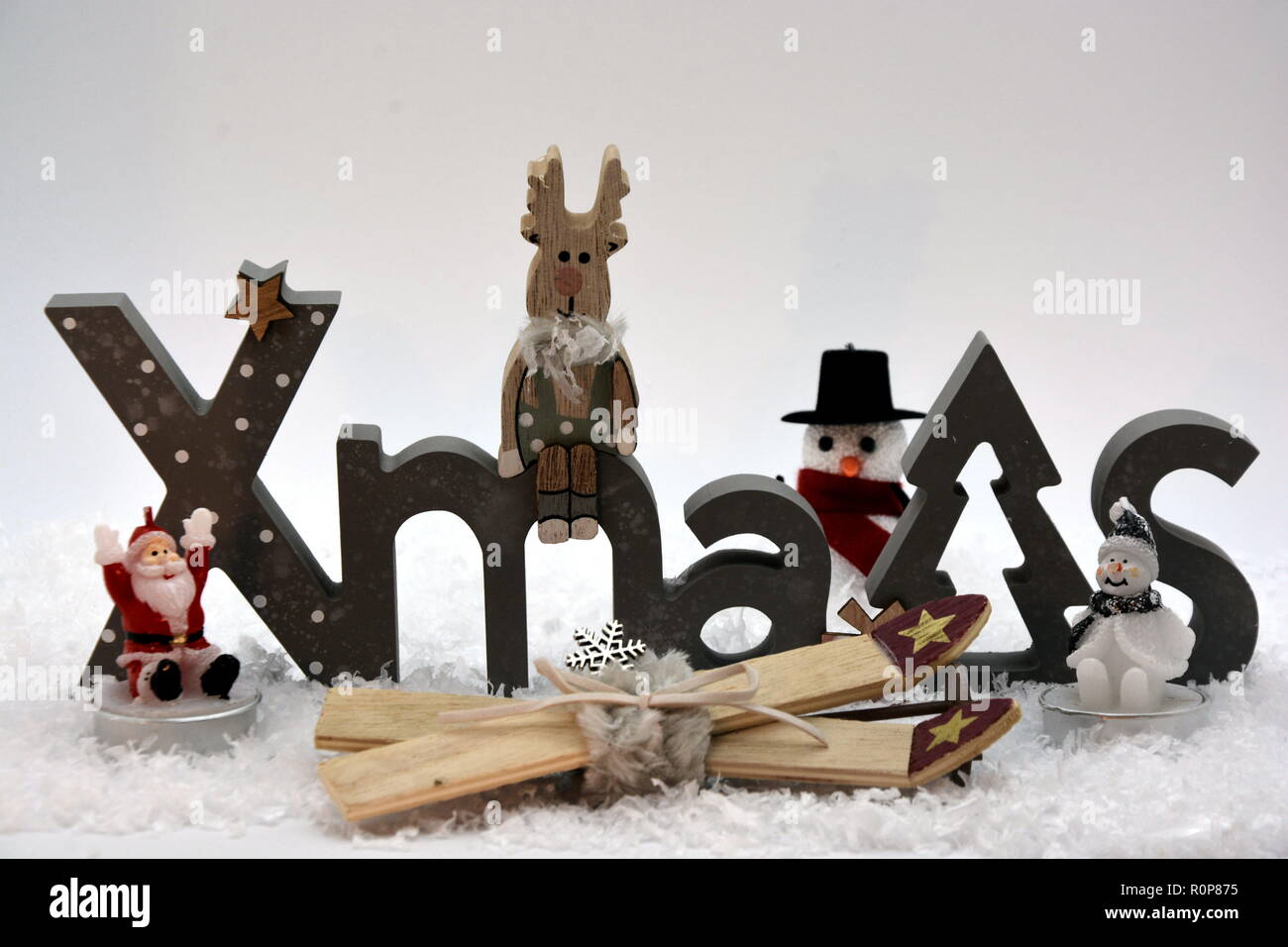 Weihnachten Schnee Schneemann Avvento Foto Stock