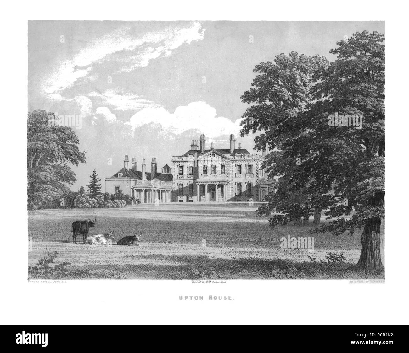 "Upton House', la seconda metà del XIX secolo. Creatore: Thomas Picken. Foto Stock