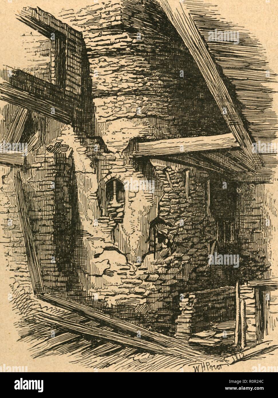 "Parte del vecchio Muro di Londra vicino a Falcon Square, 1870", (1897). Creatore: sconosciuto. Foto Stock
