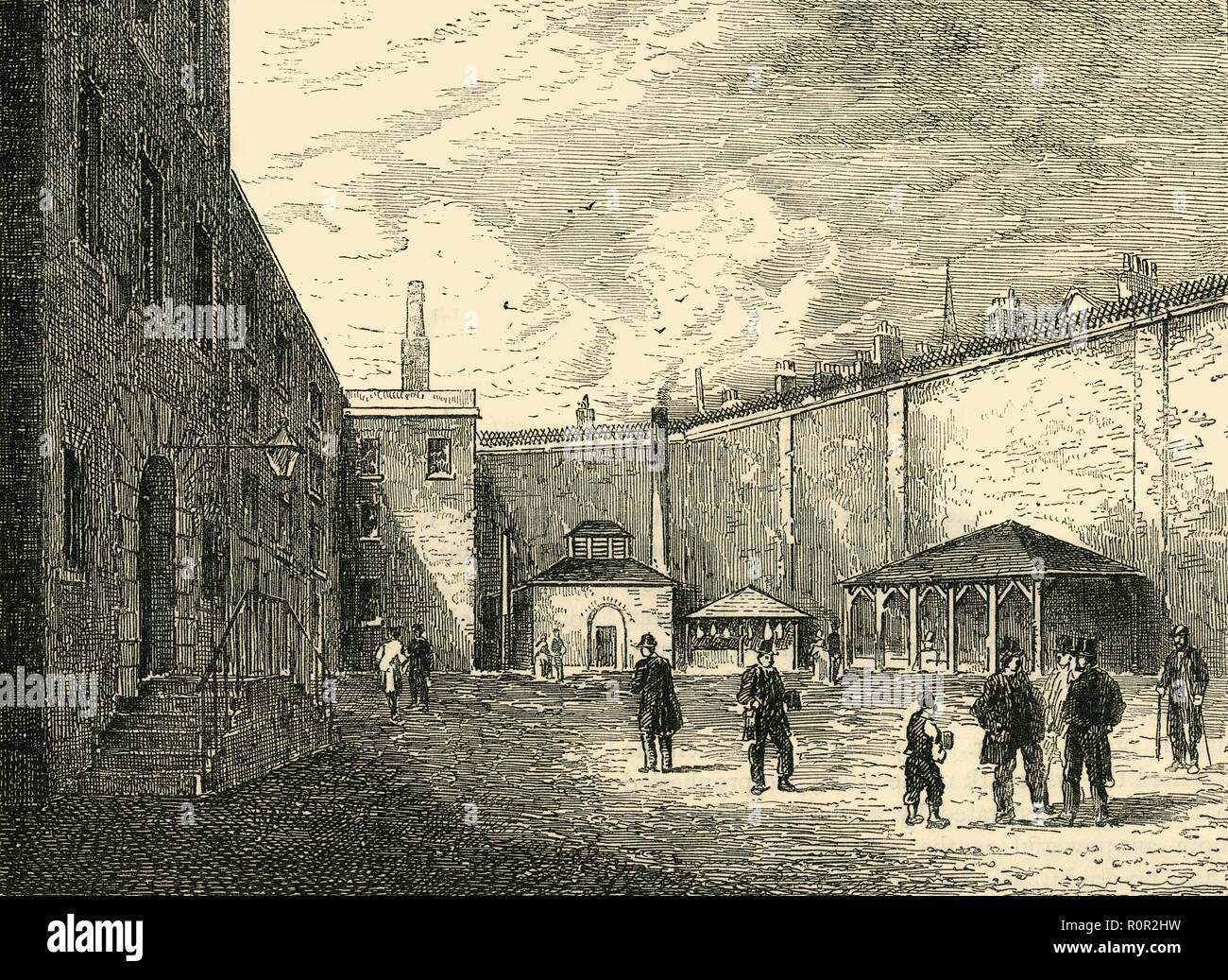"Nel cortile della prigione della flotta', (c1872). Creatore: sconosciuto. Foto Stock