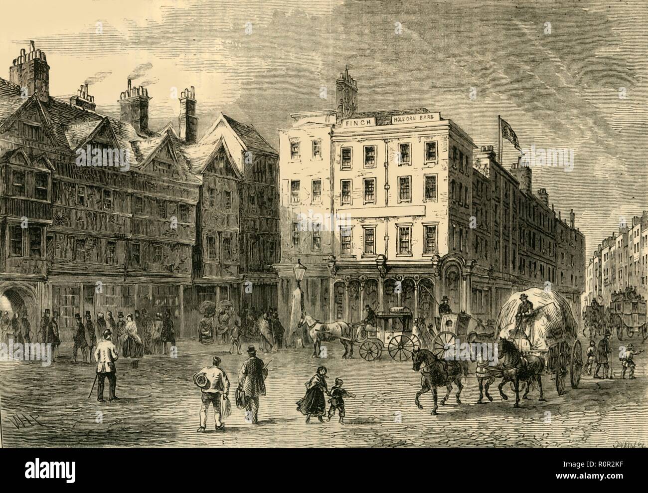 'Media fila, Holborn', (c1872). Creatore: sconosciuto. Foto Stock