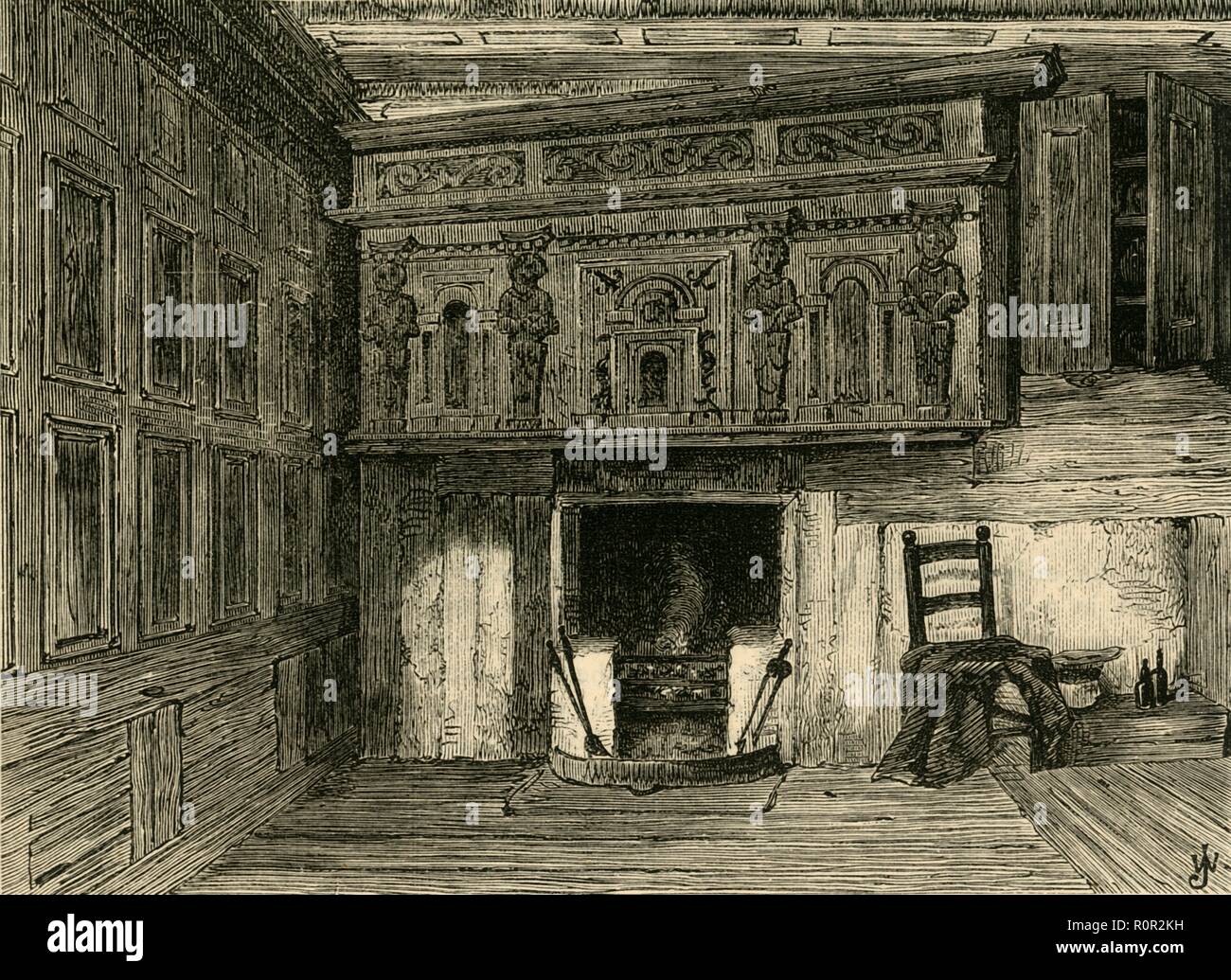 "Stanza di una casa in Fulwood gli affitti (Dopo Archer.)", (c1872). Creatore: sconosciuto. Foto Stock