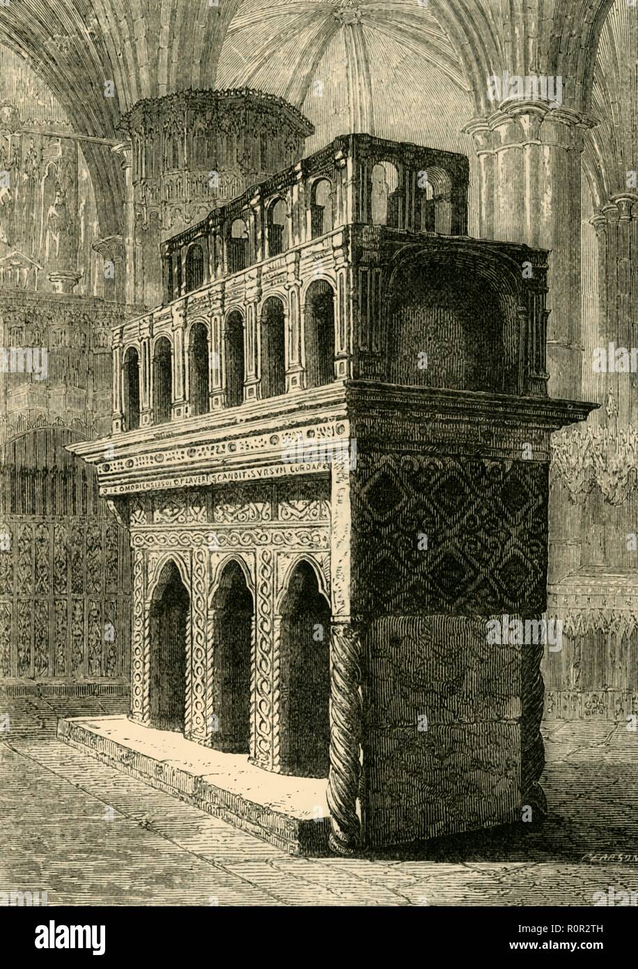 "La tomba di Edoardo il Confessore', (1881). Creatore: sconosciuto. Foto Stock