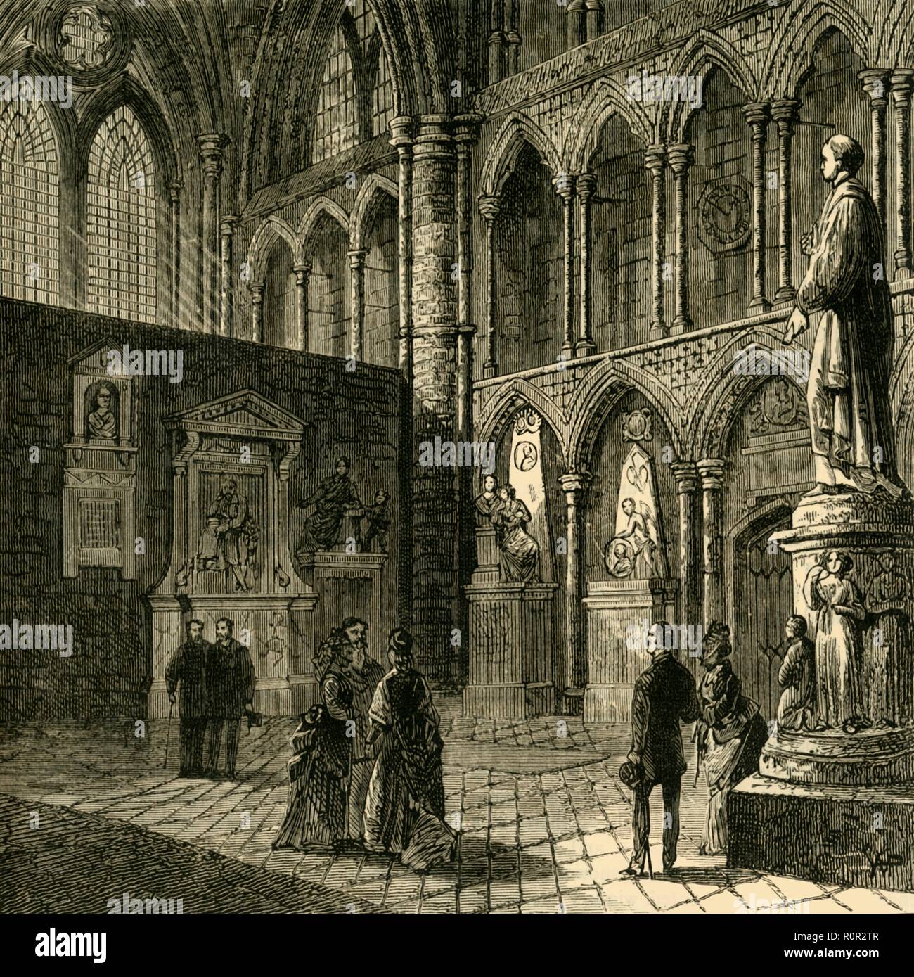 "Poeti' Corner, Westminster Abbey', (1881). Creatore: sconosciuto. Foto Stock