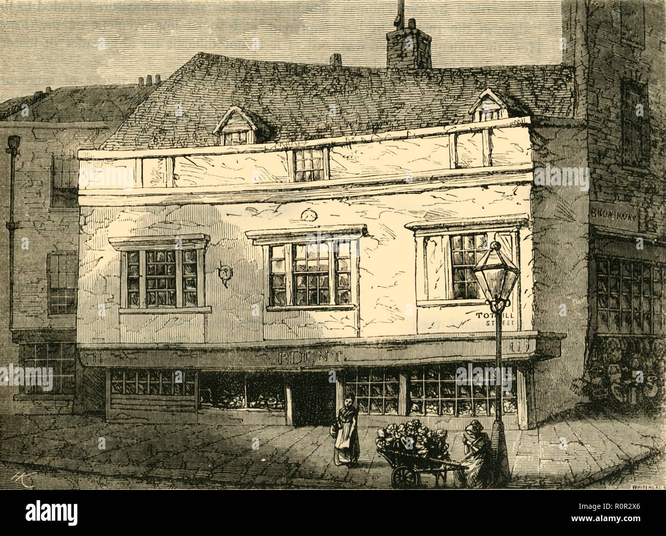 "Le vecchie case in Tothill Street, Westminster', (1881). Creatore: sconosciuto. Foto Stock