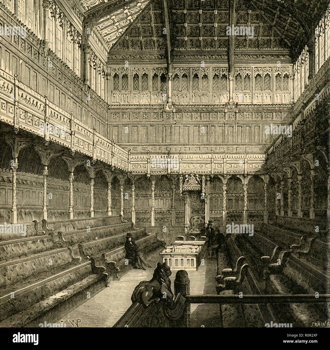 'Interno della House of Commons, 1875", (1881). Creatore: sconosciuto. Foto Stock