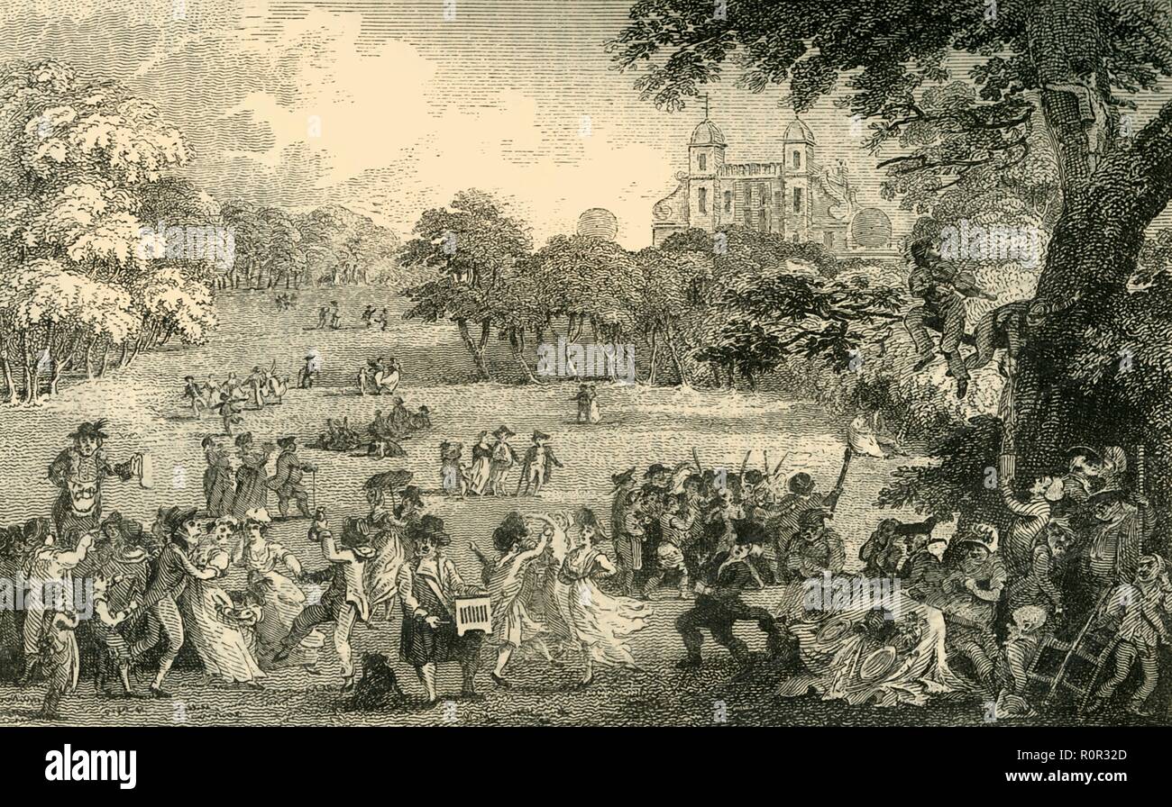 "Lunedì di Pasqua nel Greenwich Park", (c1878). Creatore: sconosciuto. Foto Stock