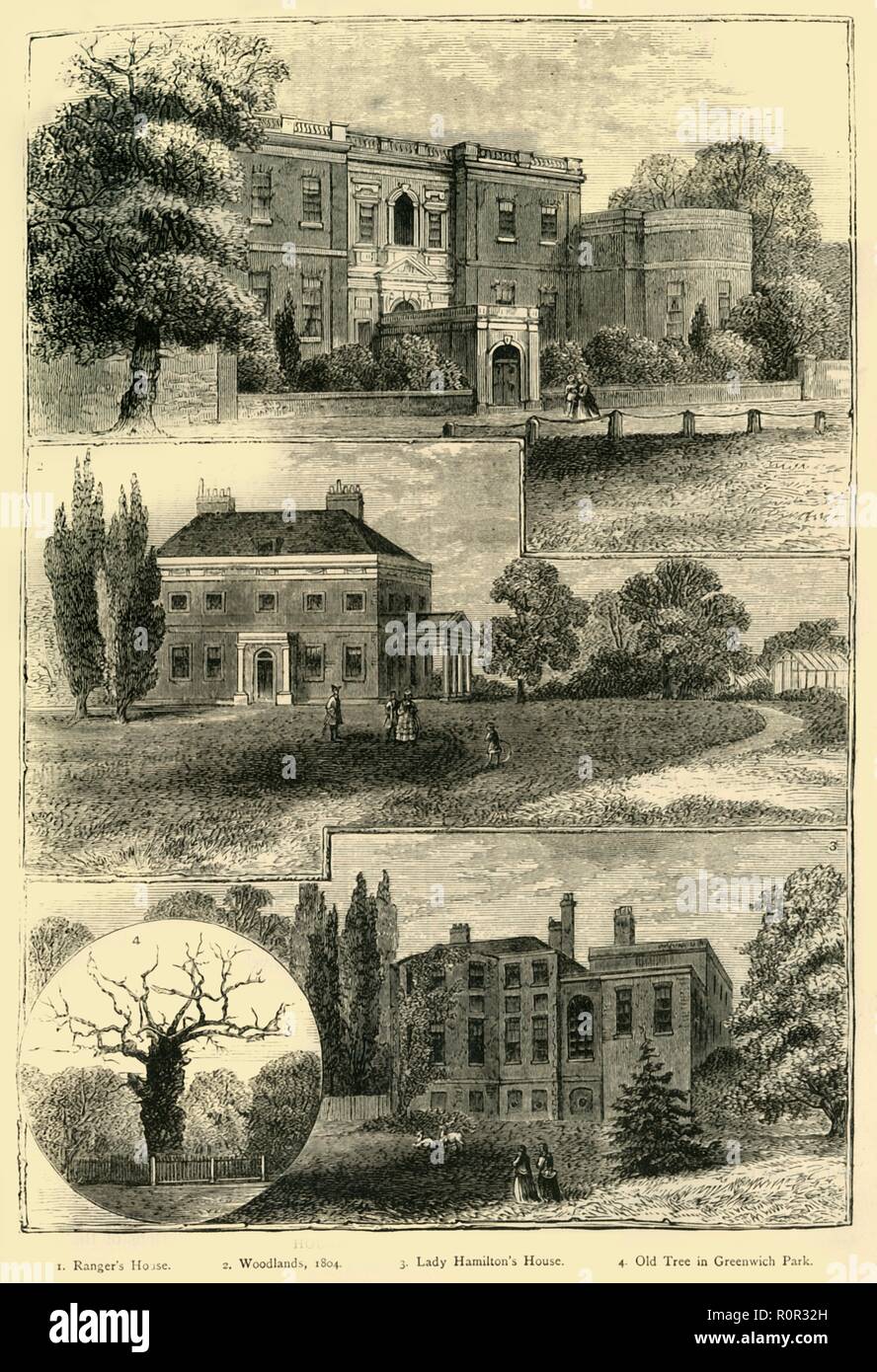 " Case Round Greenwich Park", (c1878). Creatore: sconosciuto. Foto Stock