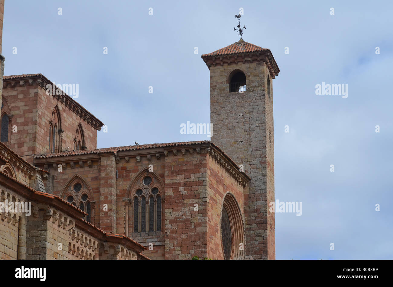 Dettagli architettonici del xv secolo cattedrale di Sigüenza, provincia di Guadalajara, Spagna Foto Stock