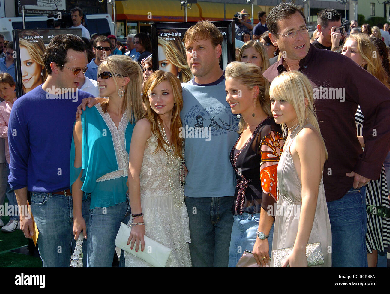 Il cast di Full House in posa a New York al minuto Premiere al Chinese Theatre di Los Angeles. Il 1 maggio 2004. - FullHouse cast Foto Stock