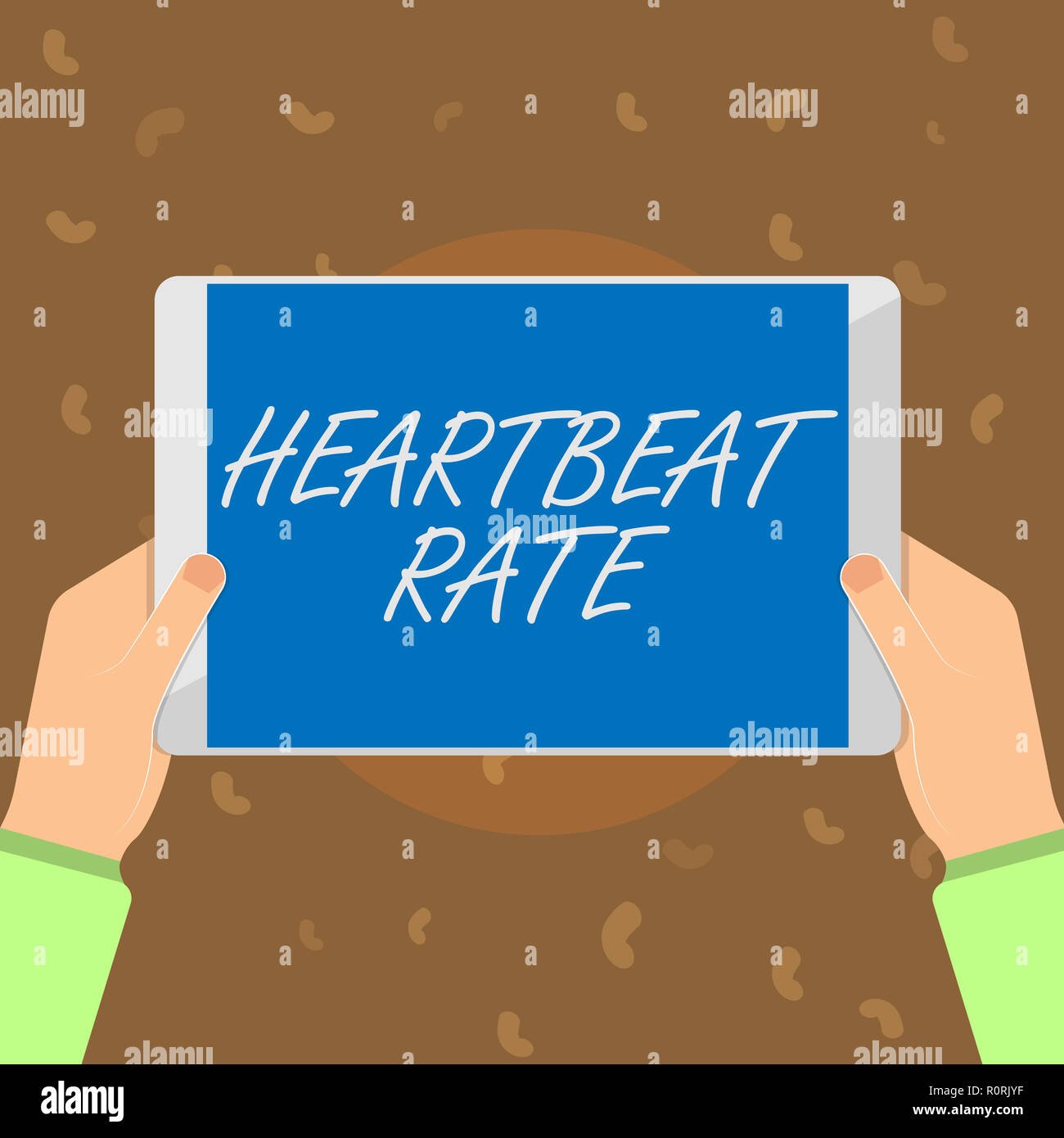 Conceptual la scrittura a mano che mostra la frequenza cardiaca. Business photo testo misurato dal numero di volte in cui il cuore si contrae al minuto. Foto Stock