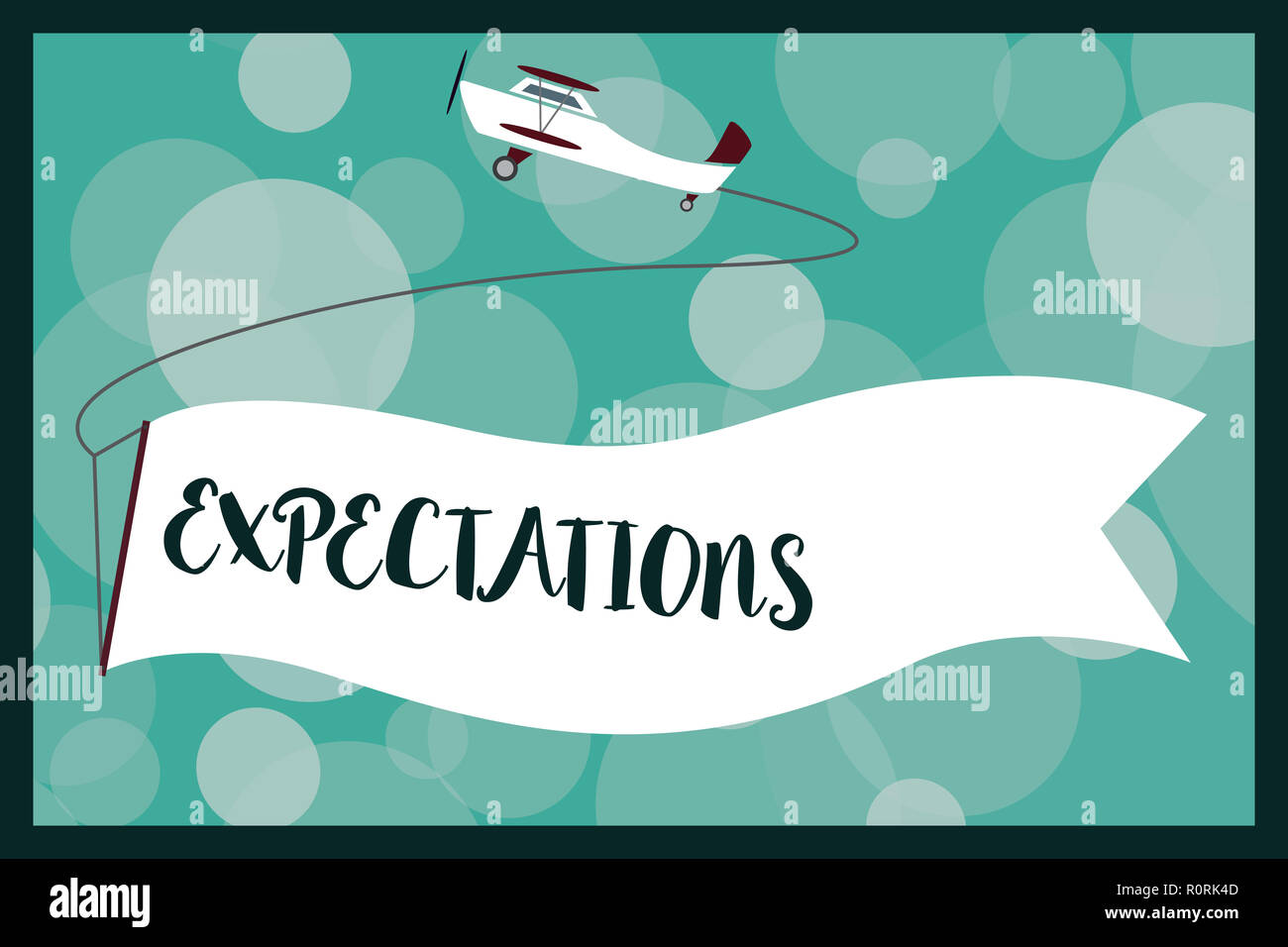 Segno di testo che mostra le aspettative. Foto concettuale forte convinzione che qualcosa accada o essere il caso. Foto Stock