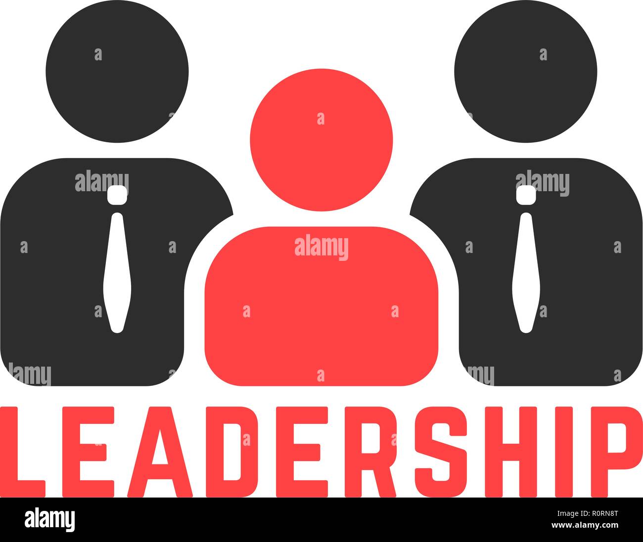 Semplice logo di leadership come il lavoro di squadra Illustrazione Vettoriale