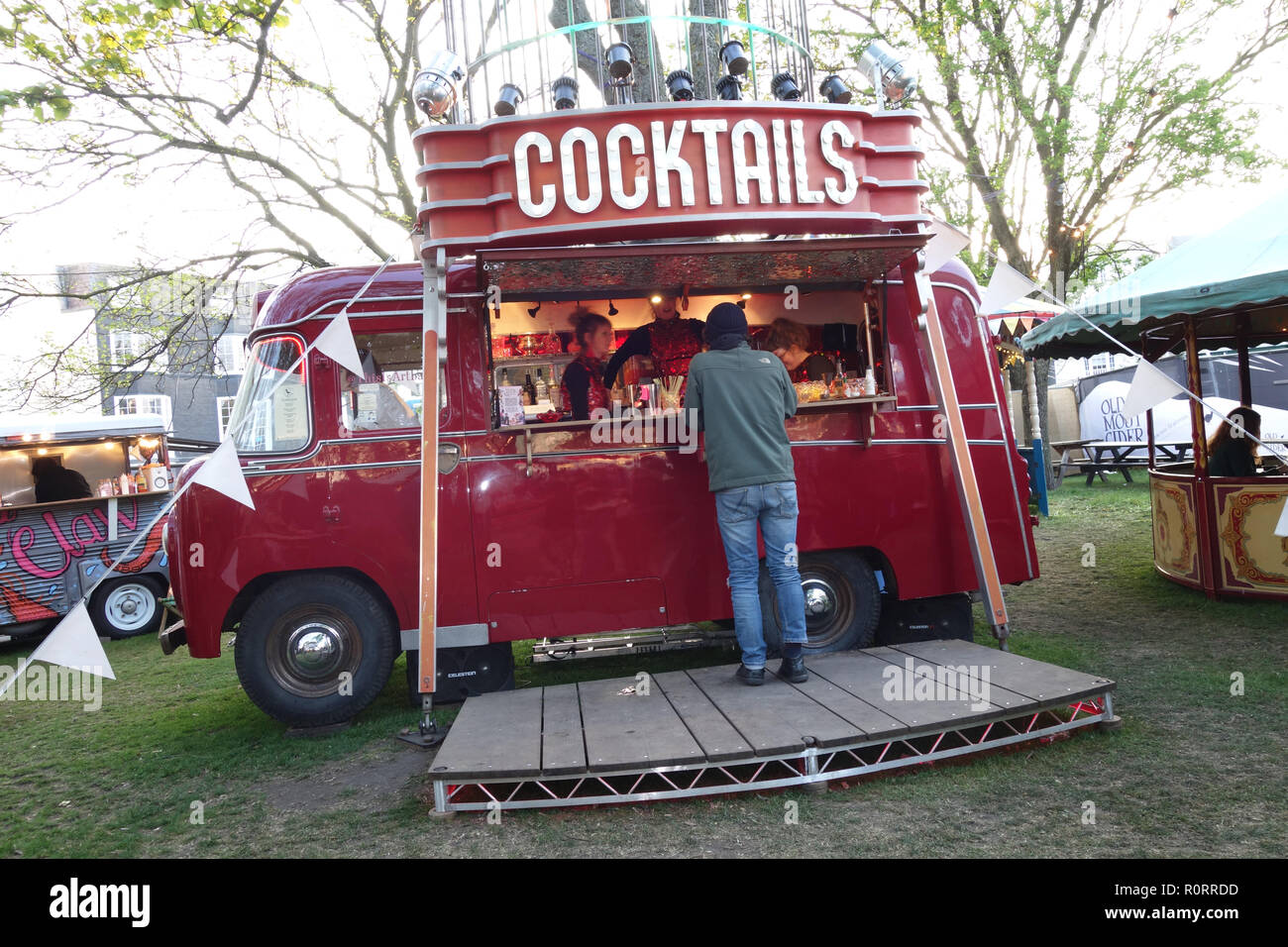 Foodtrucks a Brighton Fringe Festival Brighton Regno Unito Foto Stock