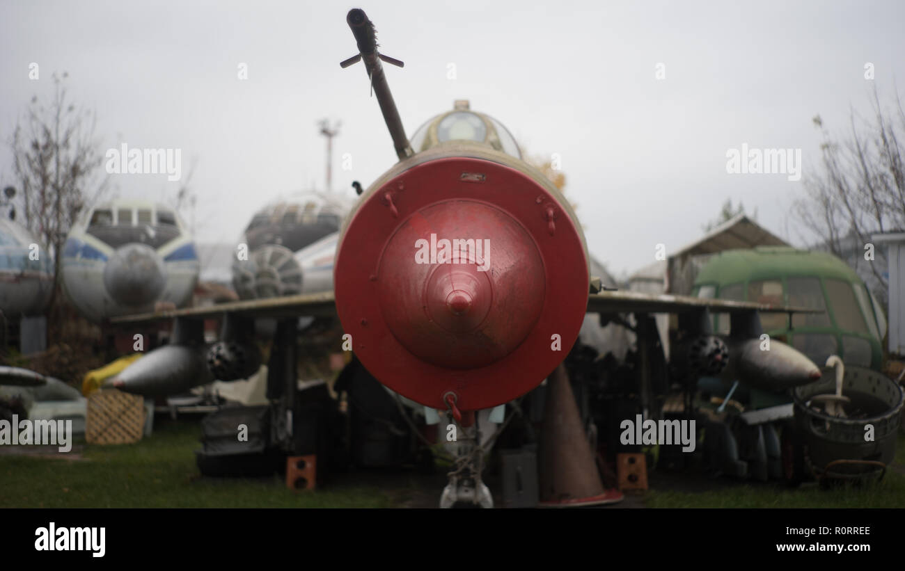 Mig 21, in corrispondenza della riga Aviation Museum, Lettonia Foto Stock