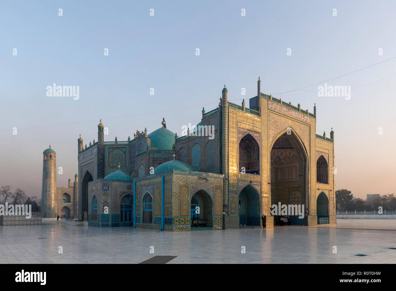 Architettura del Santuario di Hazrat Ali, chiamato anche la Moschea Blu, Mazar-e Sharif, Afghanistan Foto Stock