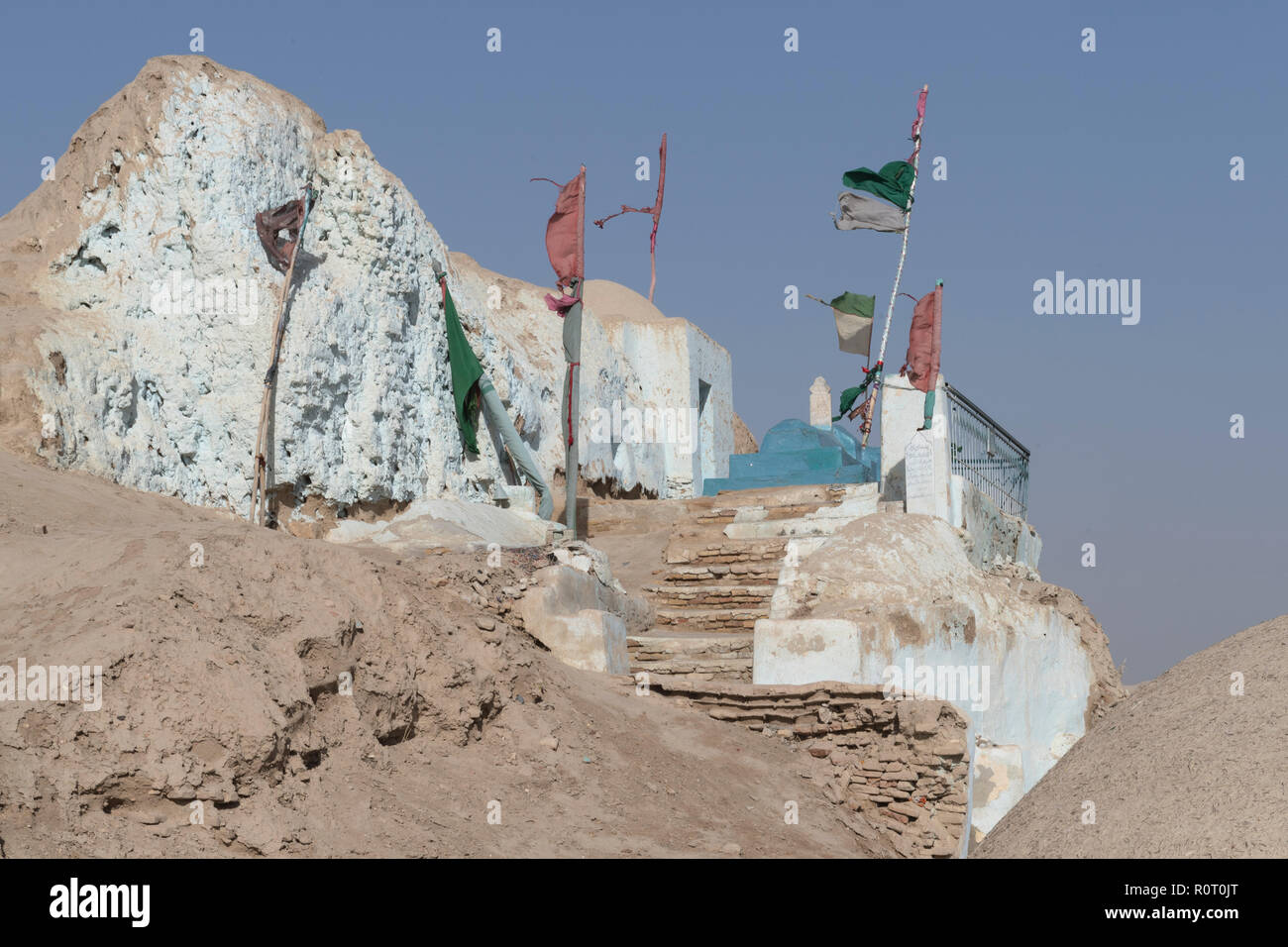 Santuario Sufi e grave, vecchia città Balkh, Nord Afghanistan Foto Stock