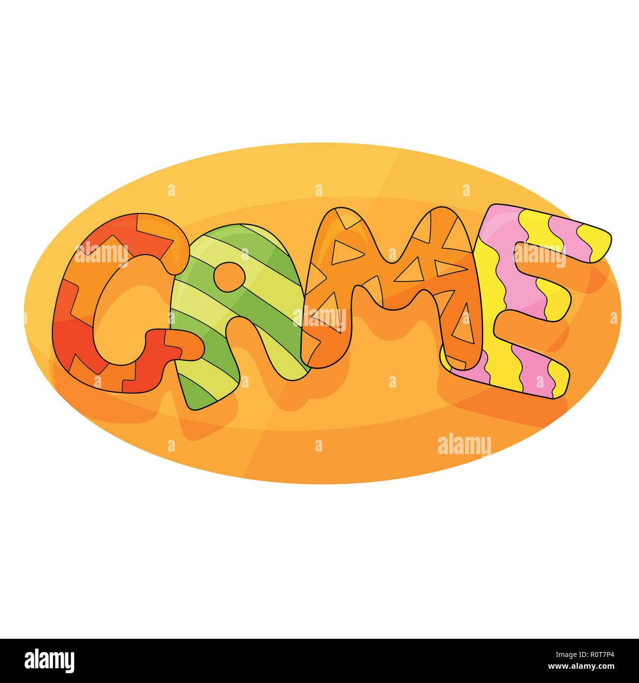 Bambini gioco sfondo vettoriale in stile cartoon. Brillante Banner divertenti per bambini Sala giochi di decorazione. Grafica colorata per bambini Sala giochi Illustrazione Vettoriale