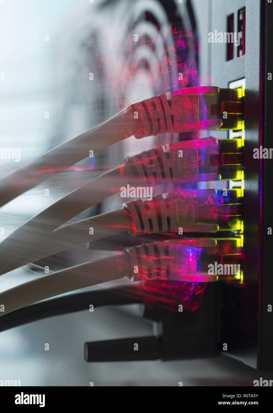 Netzwerkkabel Foto Stock