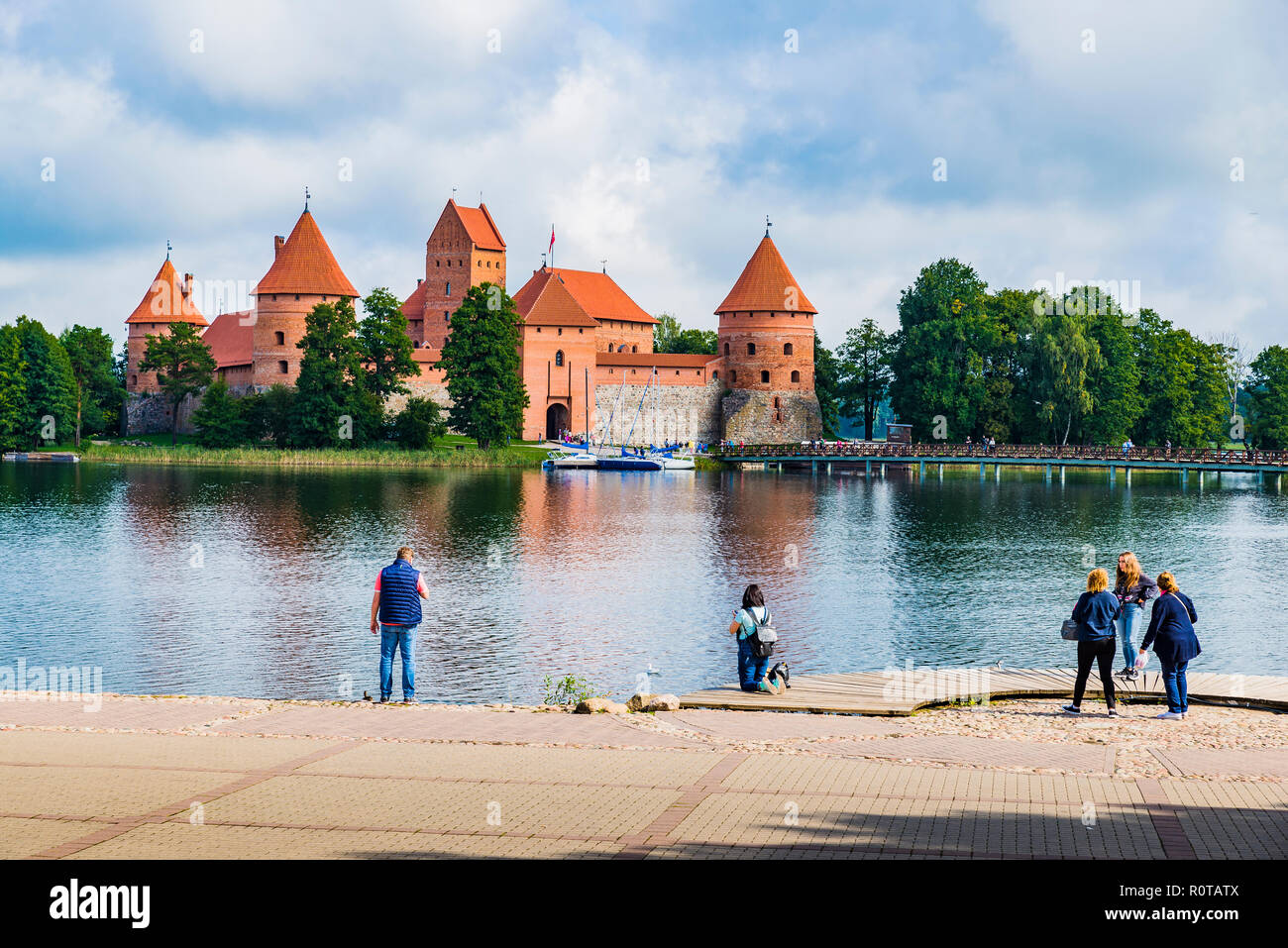 Trakai Island Castle. Trakai, Contea di Vilnius, Lituania, paesi baltici, Europa. Foto Stock