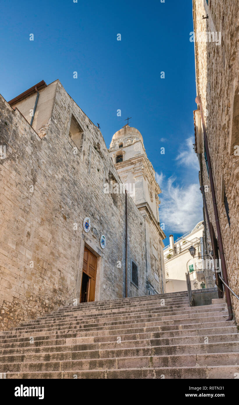 Cattedrale romanico pugliese, XI secolo, in vieste puglia, Italia Foto Stock