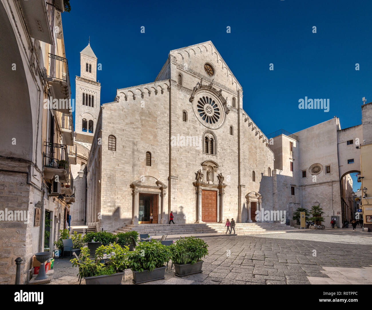 Cattedrale (Duomo di Bari o la Cattedrale di San Sabino), xiii secolo, Romanico Pugliese a bari, puglia, Italia Foto Stock