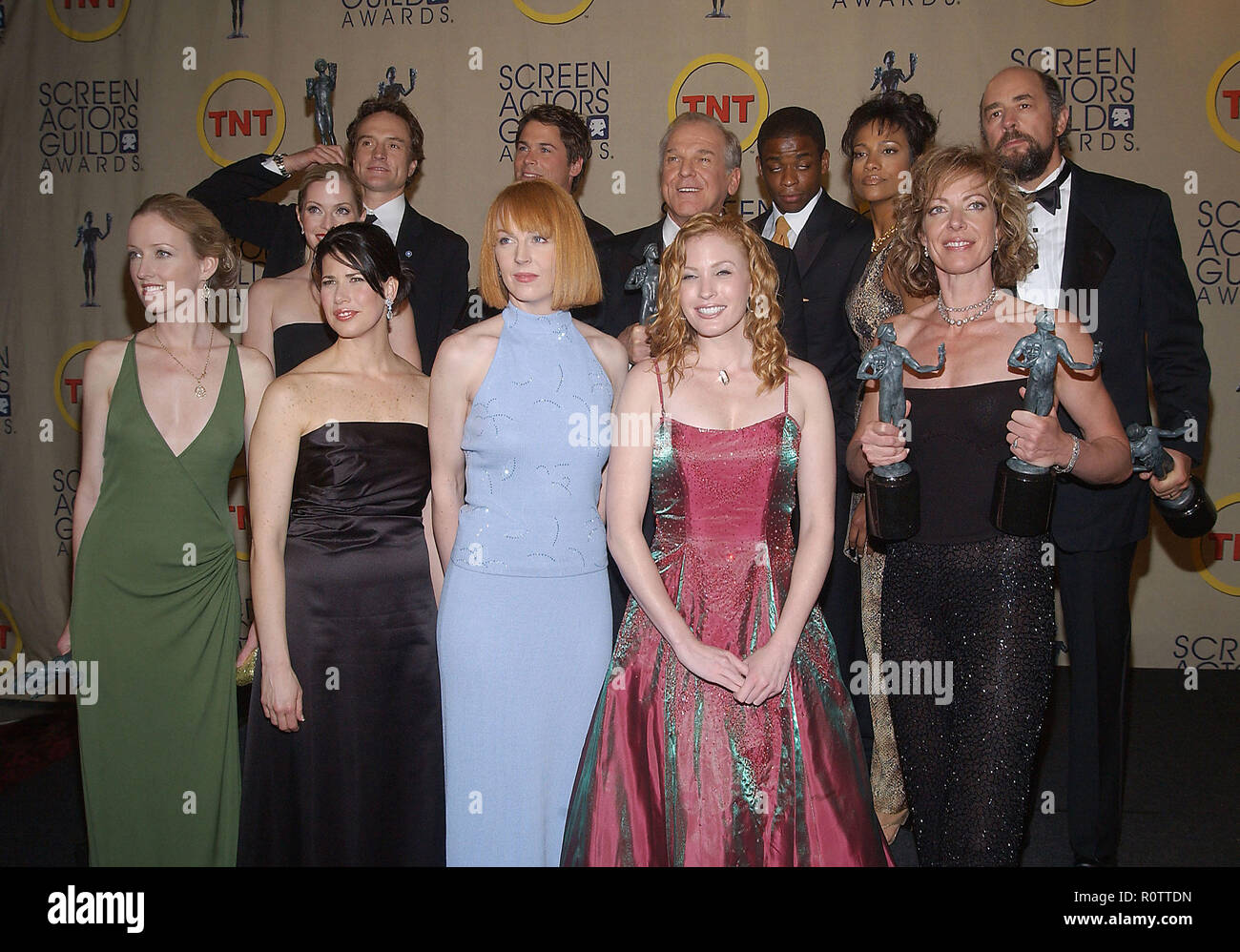 Il calco dell'ala ovest, ha vinto per prestazioni eccezionali da un Esemble in serie di dramma, backstage alla ottava edizione del Screen Actors Guild Awards, egli Foto Stock